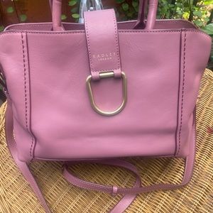 Radley London mauve colored crossbody satchel